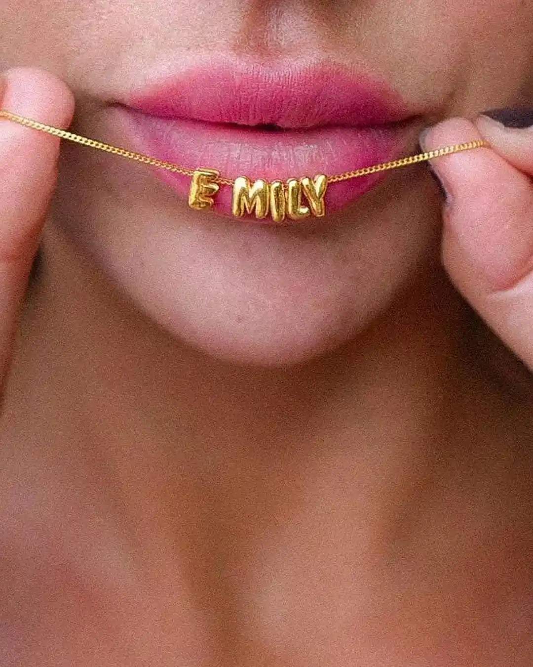 Collier prénom bubble