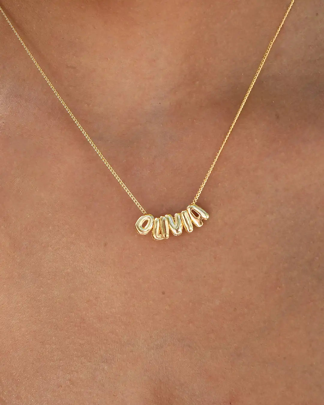 Collier prénom bubble