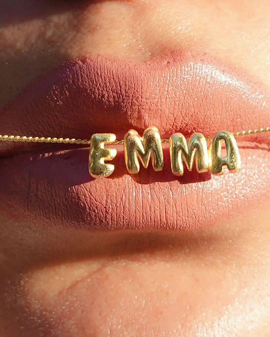 Collier prénom bubble